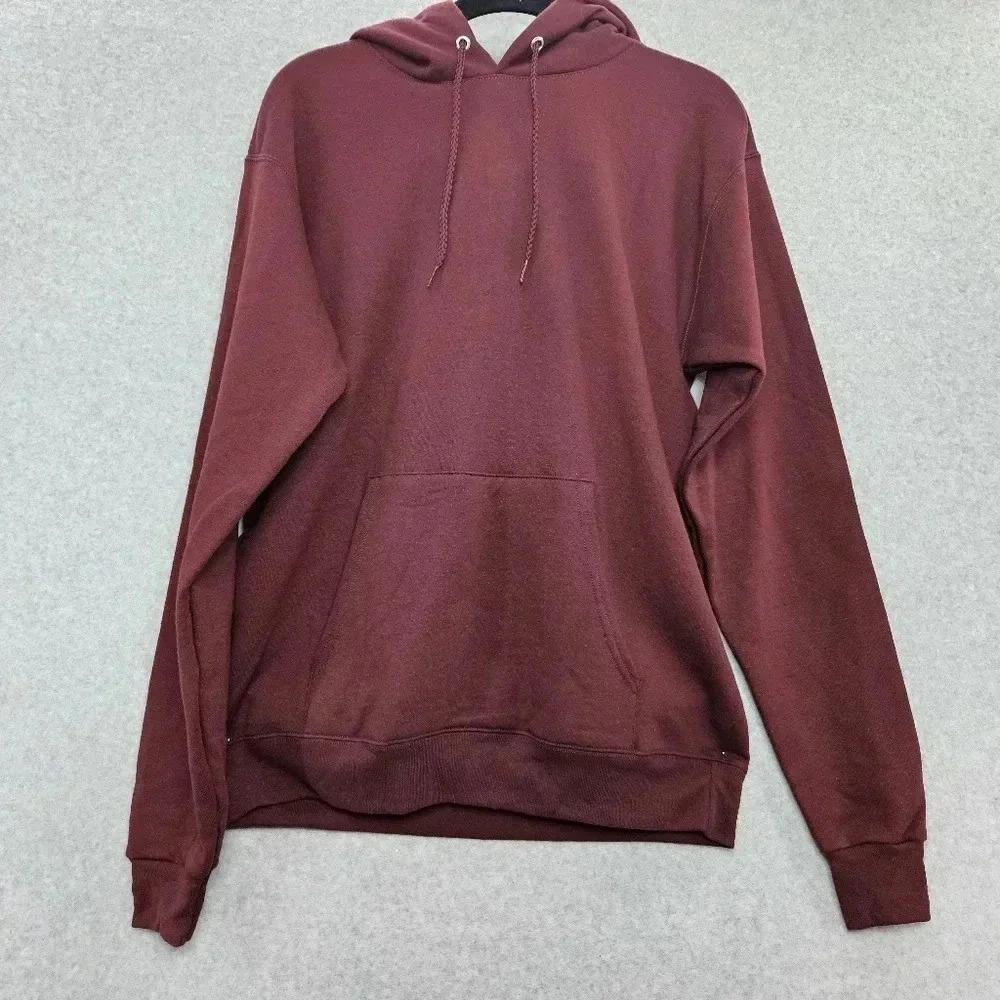 Hanes EcoSmart Burgundy Hoodie Men's Size Small‎